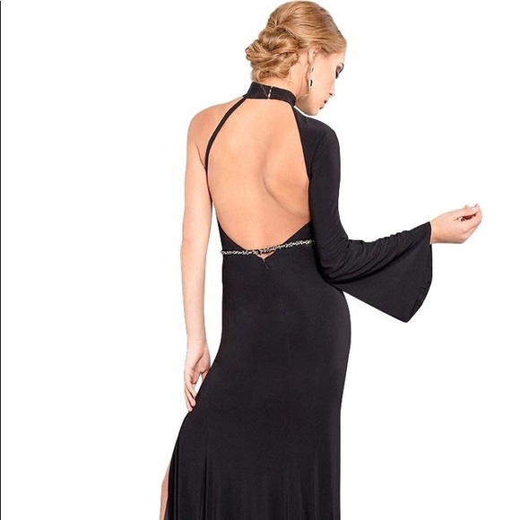 Rachel Allan Couture Black Evening Gown (8313) - Picture 2 of 5